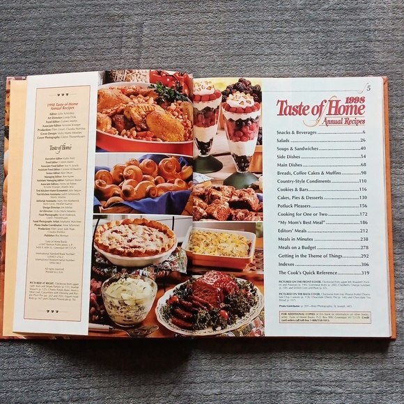 1998 Taste Of Home Hardcover Cookbook Of Annual Recipes, Holiday Kitchen Vintage - Picture 6 of 16